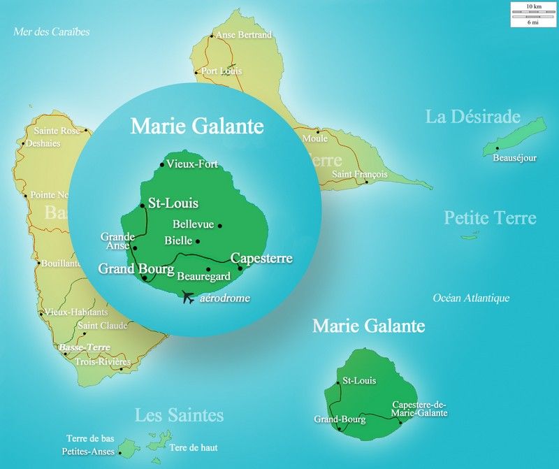 carte-marie-galante-archipel-guadeloupe Guadeloupe Rum - Marie-Galante 