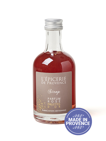 Sirop Rose Paillettes d'Or