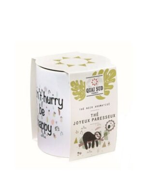 mug joyeux paresseux + thé Quai Sud